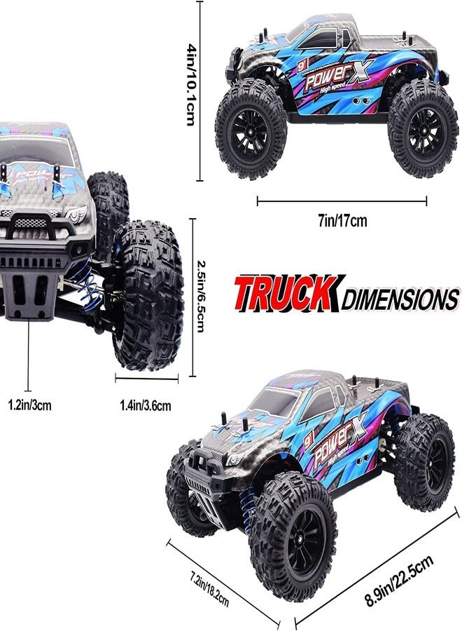 Brighterbee High Speed 40 km/h 4WD 2.4 GHz Remote Control Truck 1:18 Scale Radio Controlled Off-Road RC Car Electronic Monster Truck R/C RTR Hobby Cross-Country Car Buggy... - Image 2